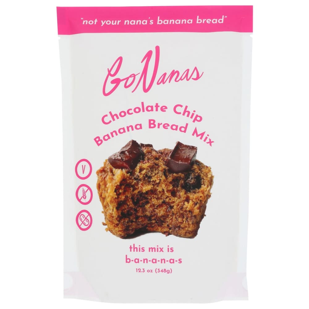 GONANAS: Chocolate Chip Banana Bread Mix 12.3 oz (Pack of 3) - GONANAS