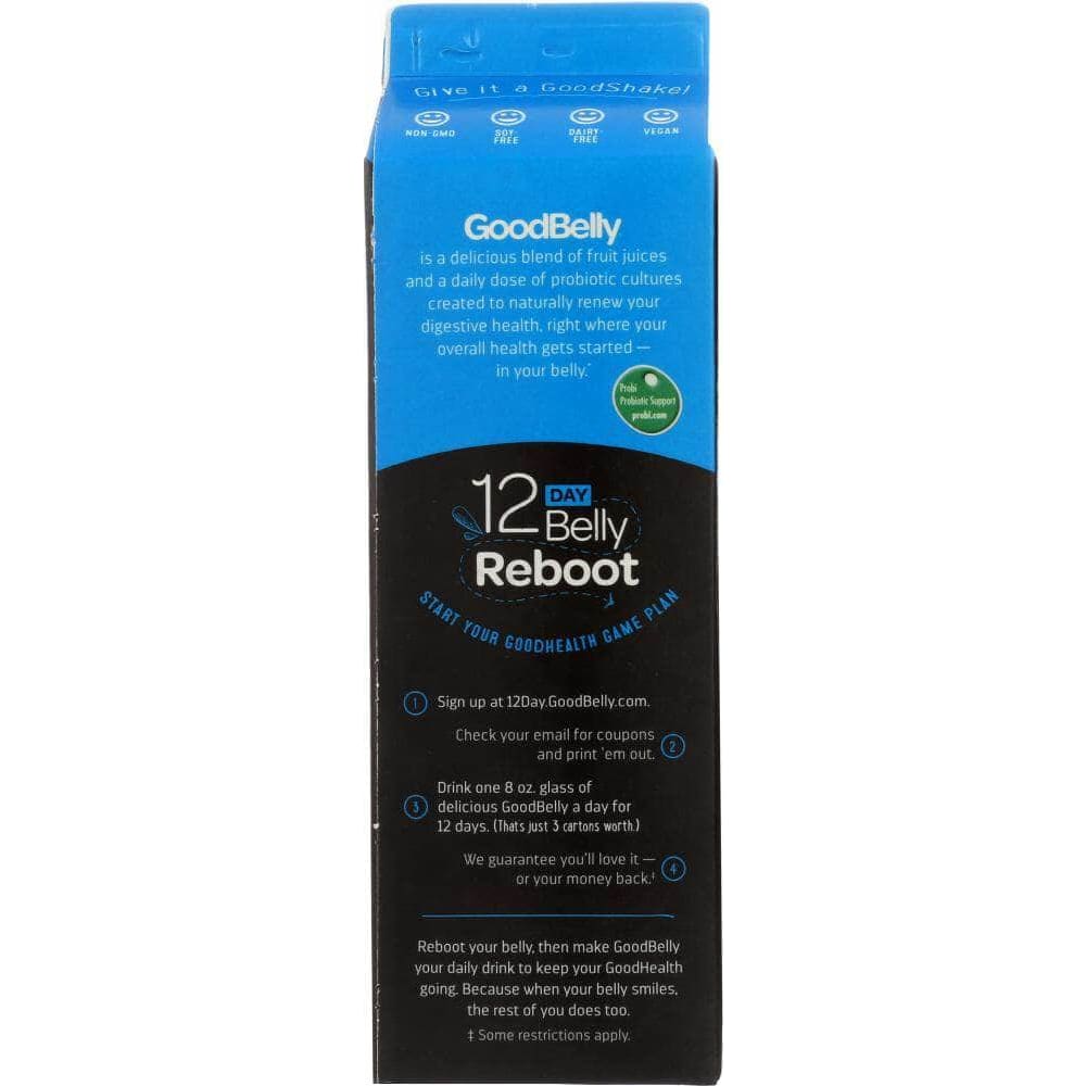 Goodbelly Good Belly Probiotic Juice Drink Blueberry Acai, 32 oz