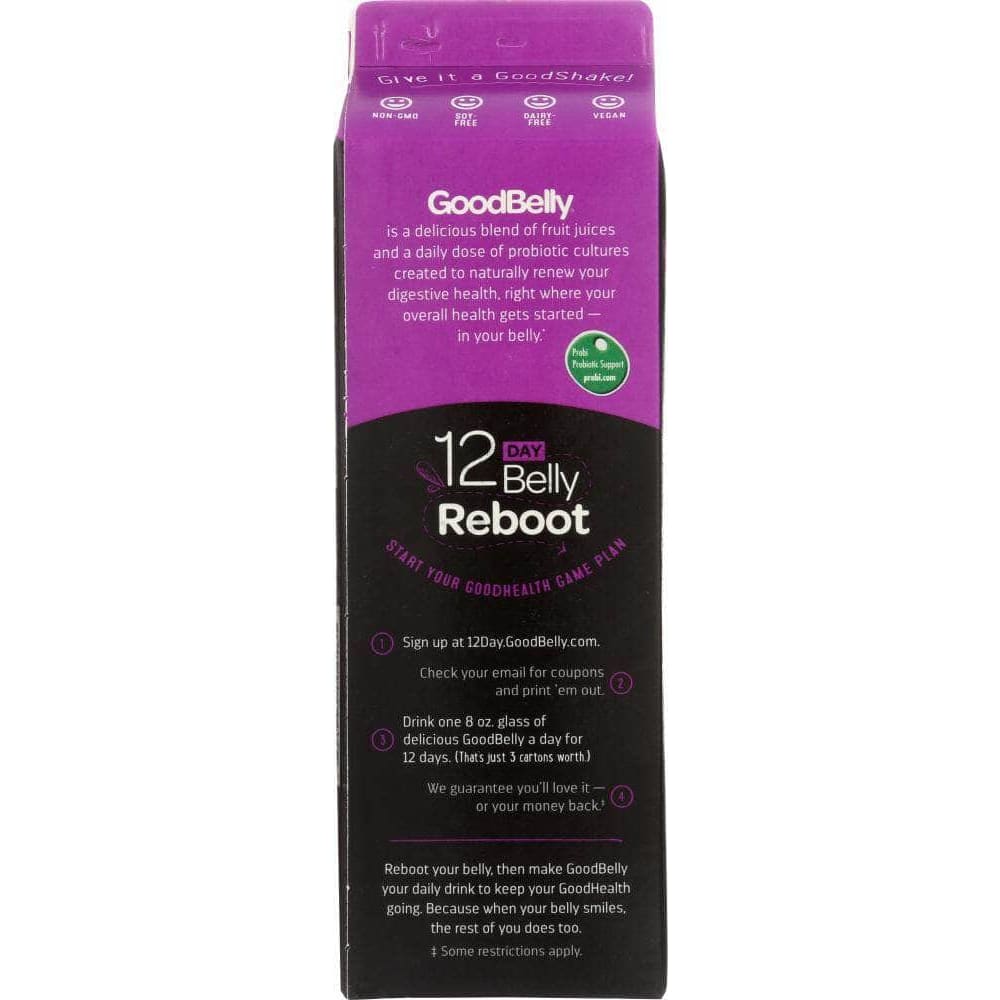 Goodbelly Good Belly Probiotic Juice Drink Pomegranate Blackberry, 32 oz