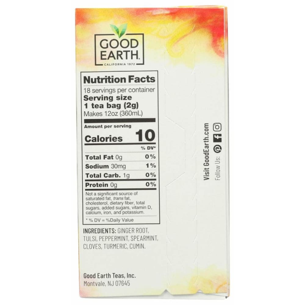 GOOD EARTH Good Earth Ayurveda Warmth Tea, 18 Bg