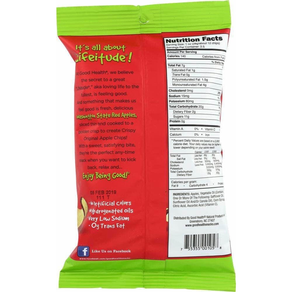 Good Health Good Health Crispy Original Apple Chips, 2.5 oz