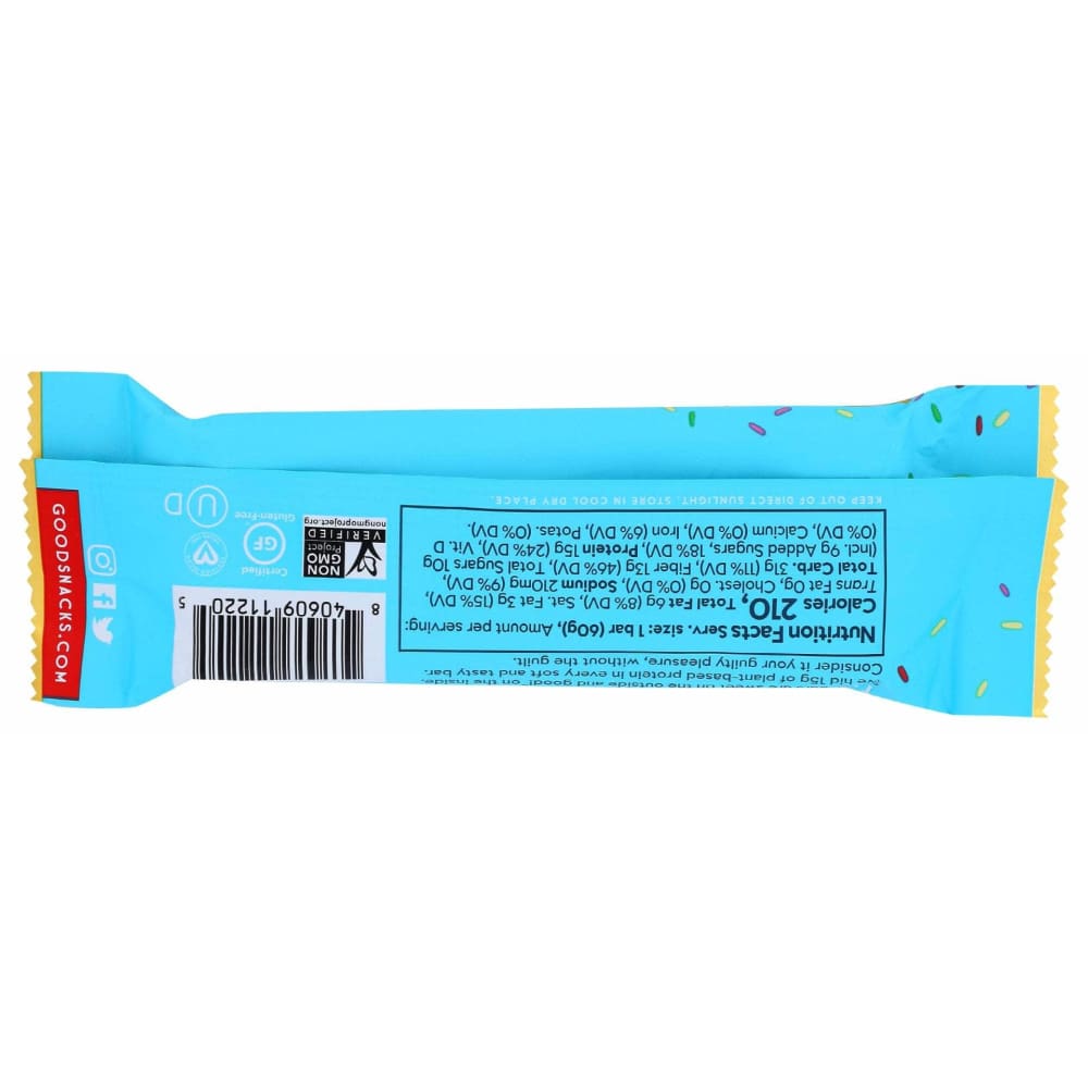 GOOD SNACKS Grocery > Breakfast > Breakfast Foods GOOD SNACKS Birthday Cake Protein Bar, 2.12 oz