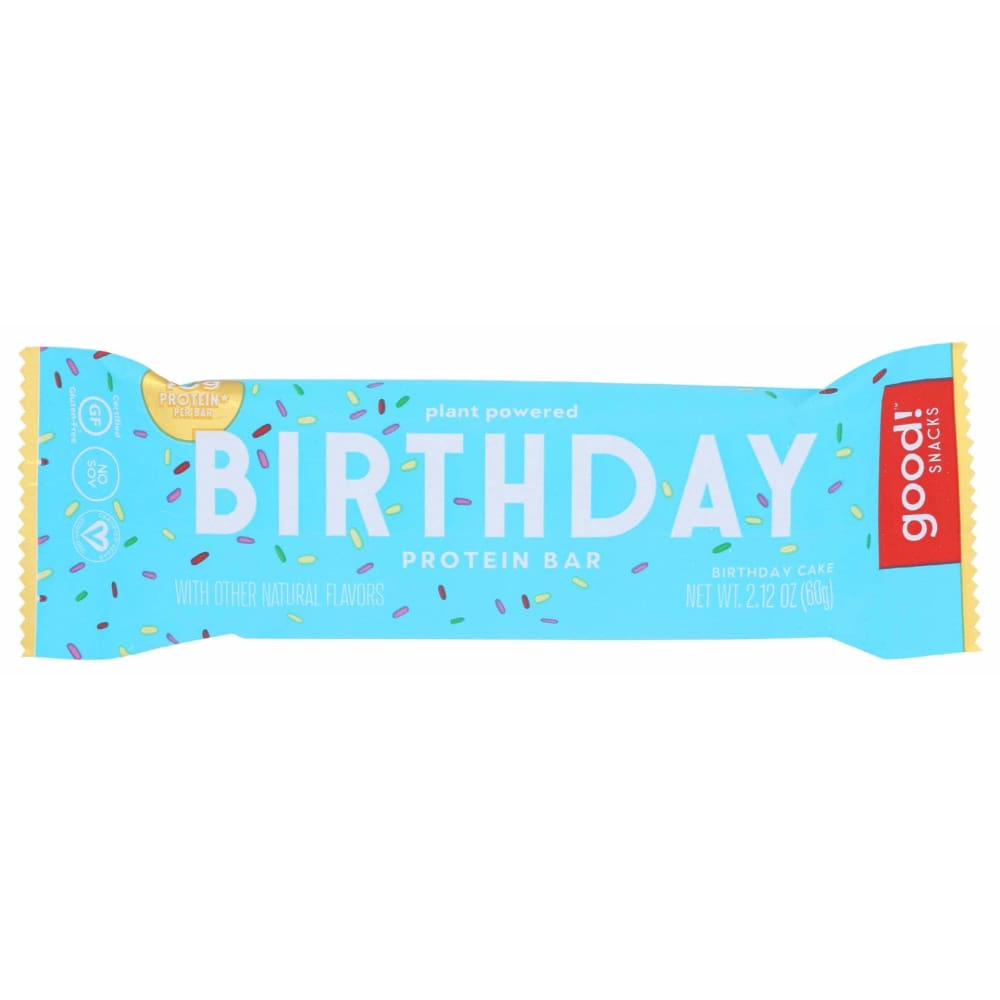 GOOD SNACKS Grocery > Breakfast > Breakfast Foods GOOD SNACKS Birthday Cake Protein Bar, 2.12 oz