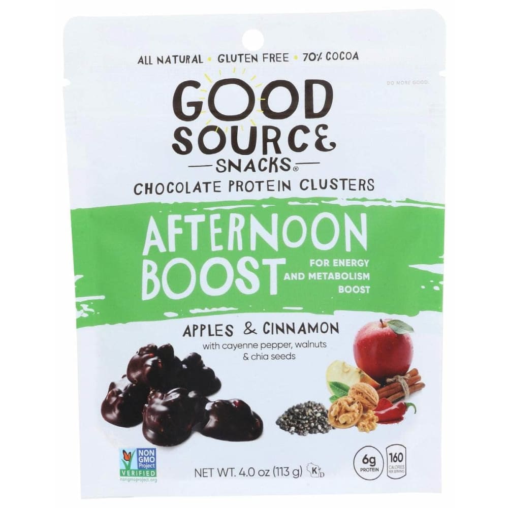 GOOD SOURCE Grocery > Snacks > Nuts > Fruits Dried GOOD SOURCE: Bar Choc Drk Apl Cnmn, 4 oz