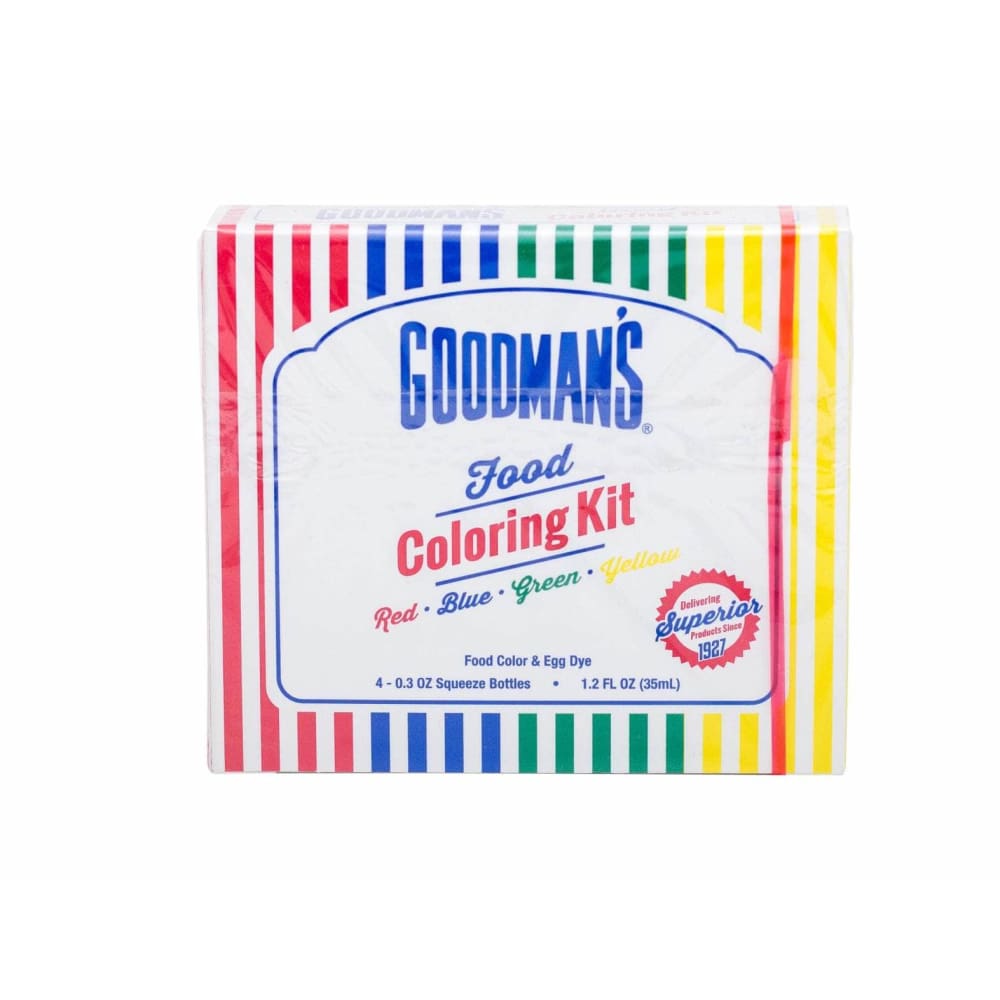 GOODMANS Goodmans Kit Food Coloring 4Pk, 1.2 Fo
