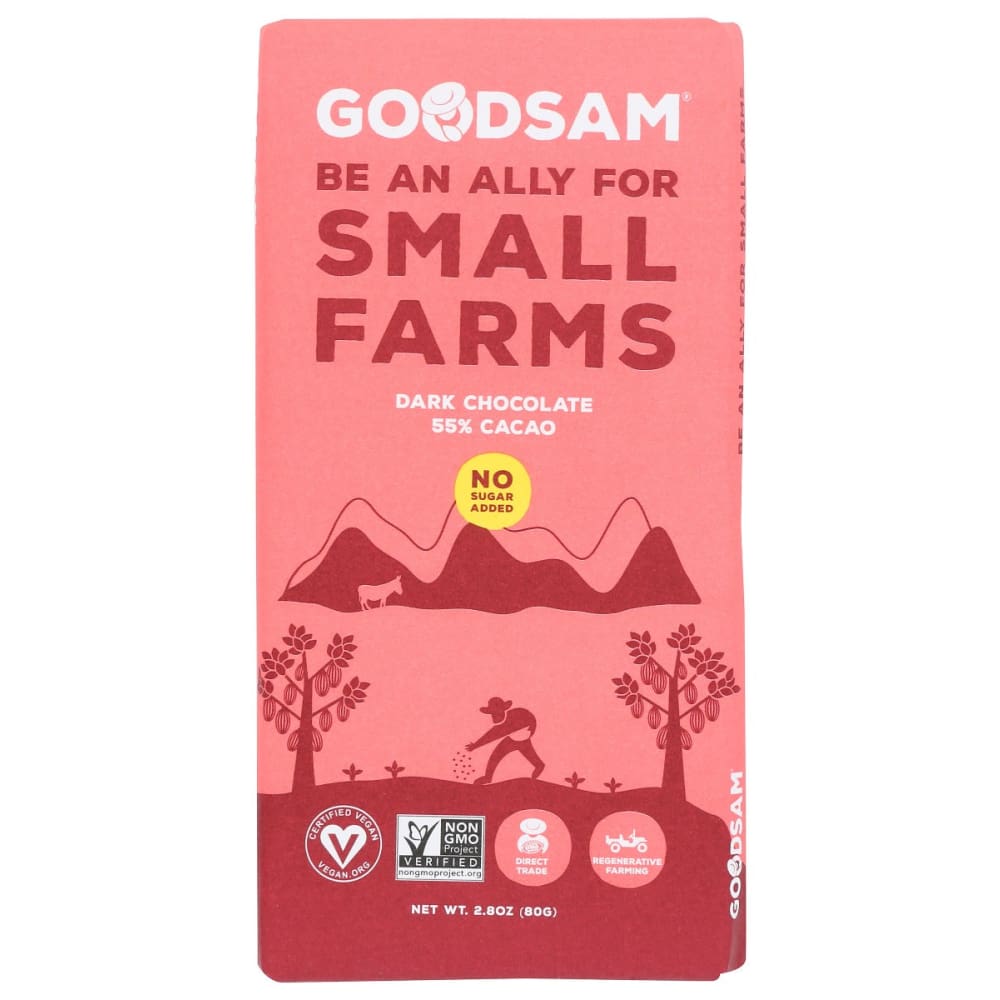 GOODSAM: Dark Chocolate Plain Bar 2.8oz (Pack of 5) - GOODSAM