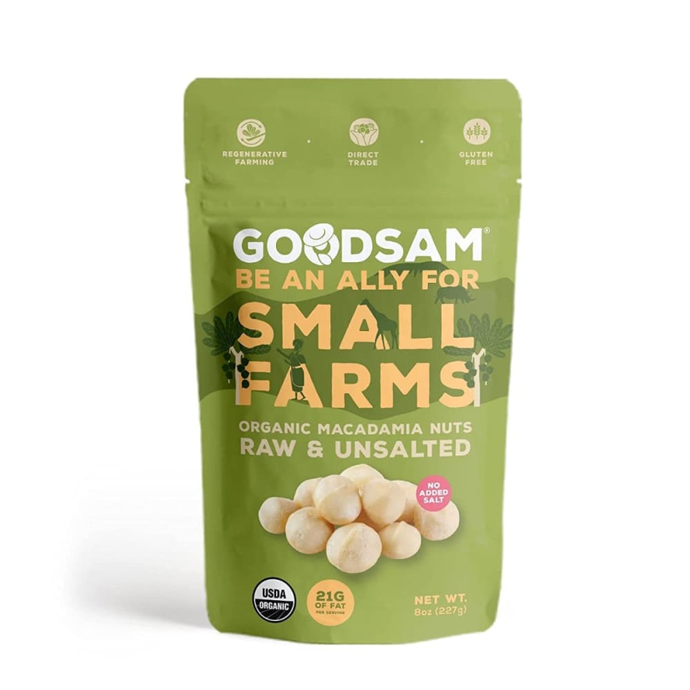GOODSAM: Organic Macadamia Nuts Raw Unsalted 8 oz - Nuts - GOODSAM
