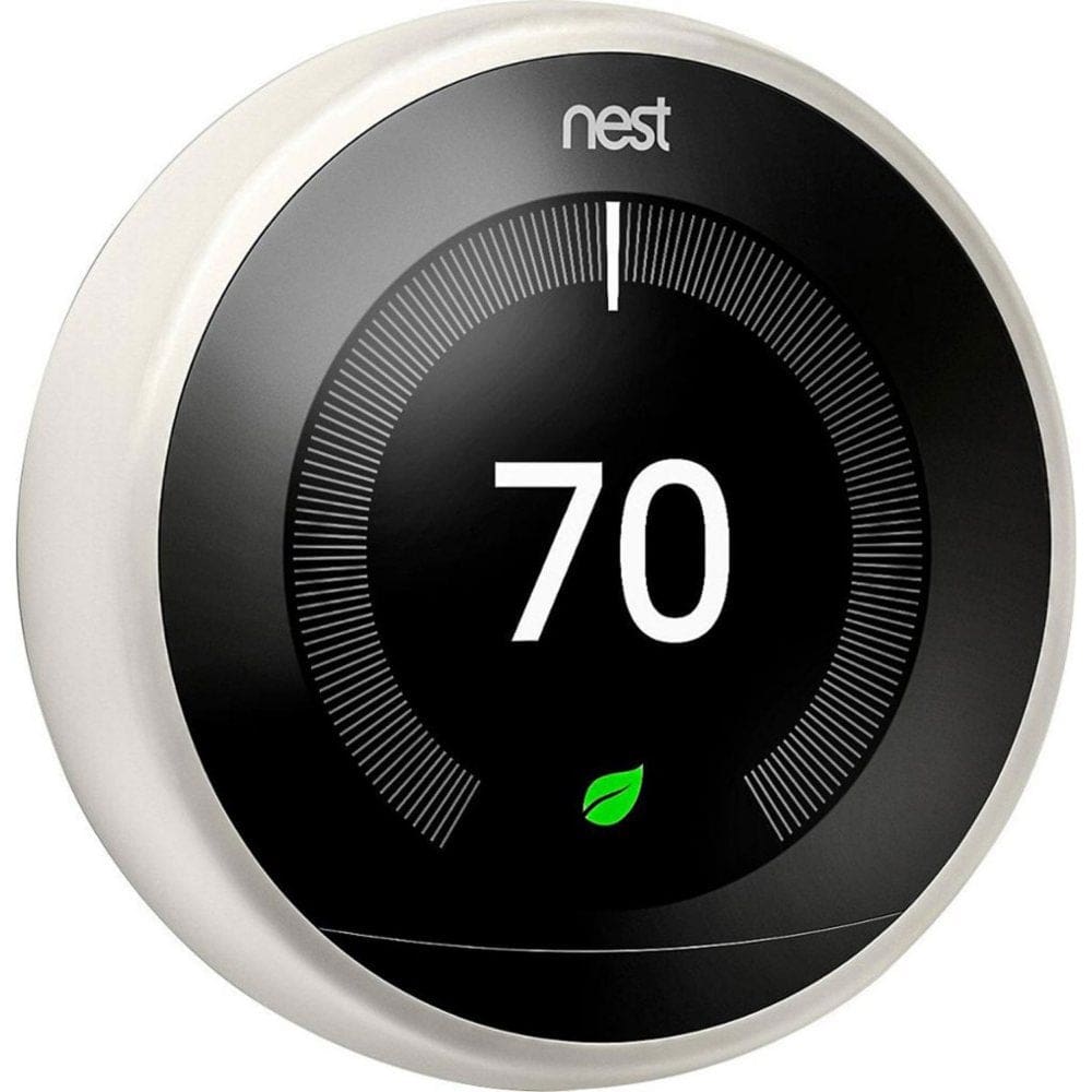 Google Nest Learning Thermostat 3rd Generation (White) (Pack of []) - Smart Accessories - Google