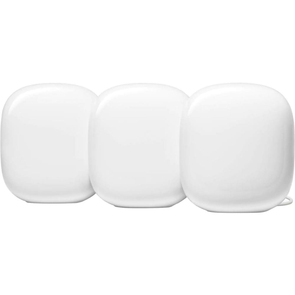 Google Nest Wi-Fi Pro AXE5400 Wireless Tri-Band Gigabit Mesh System (3-Pack) - Snow - Google Compatible - Google