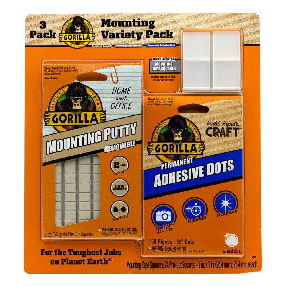 Gorilla Mounting Variety Pack - Tape & Adhesives - Gorilla