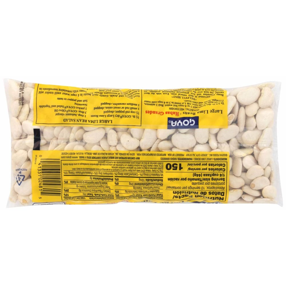 GOYA Grocery > Pantry > Food GOYA: Bean Lima Lrg, 16 oz