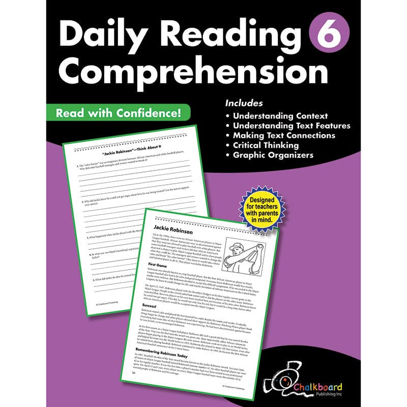 Gr6 Reading Comprehension Workbook Daily (Pack of 2) | ShelHealth