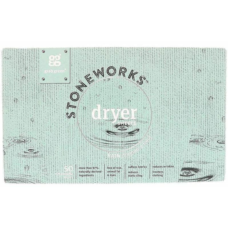 GRABGREEN GRABGREEN Dryer Sheets Rain Fragrance Free, 50 pk