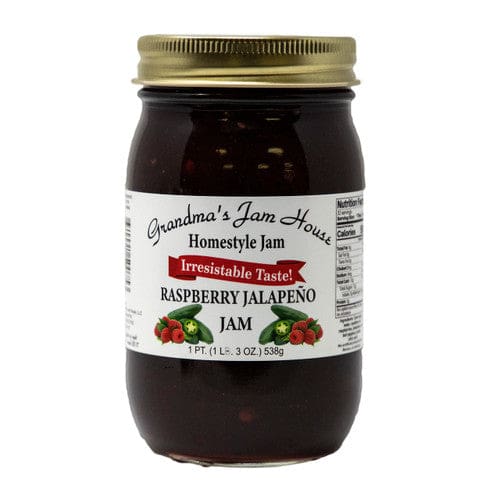 Grandma’s Jam House Homestyle Raspberry Jalapeno Jam 16oz (Case of 12) - Misc/Jelly Jams & Spreads - Grandma’s Jam House