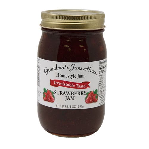 Grandma’s Jam House Homestyle Strawberry Jam 16oz (Case of 12) - Misc/Jelly Jams & Spreads - Grandma’s Jam House
