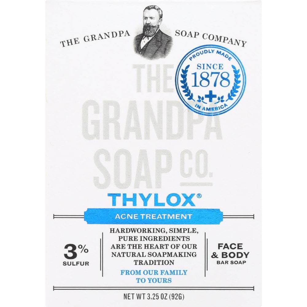 The Grandpa Soap Company Grandpa's Bar Soap Thylox Acne Treatment with Sulfur, 3.25 oz