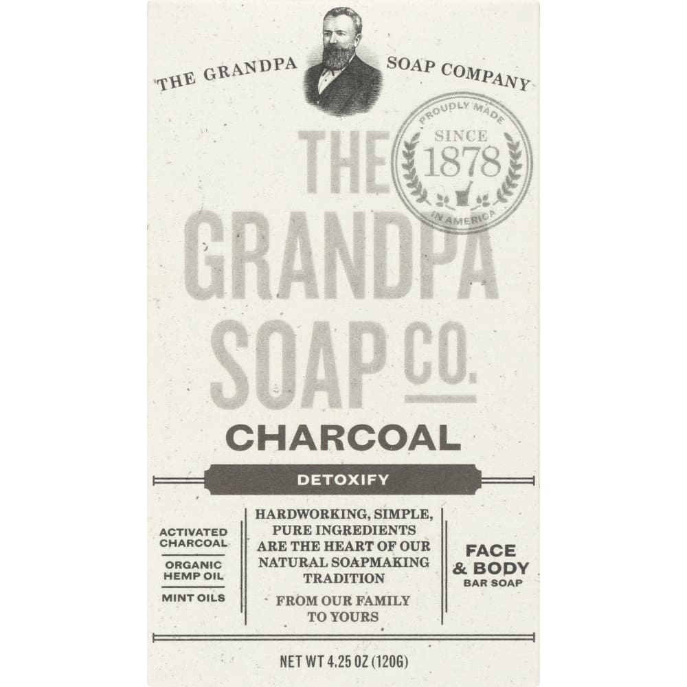 GRANDPAS: Soap Bar Charcoal 4.25 oz (Pack of 5) - Beauty & Body Care > Soap and Bath Preparations > Soap Bar - THE GRANDPA SOAP COMPANY