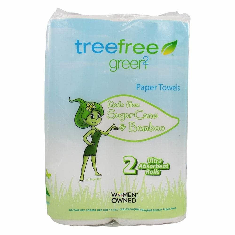 Green2 Green2 Tree Free Paper Towels 65 2ply Sheets, 2 pc