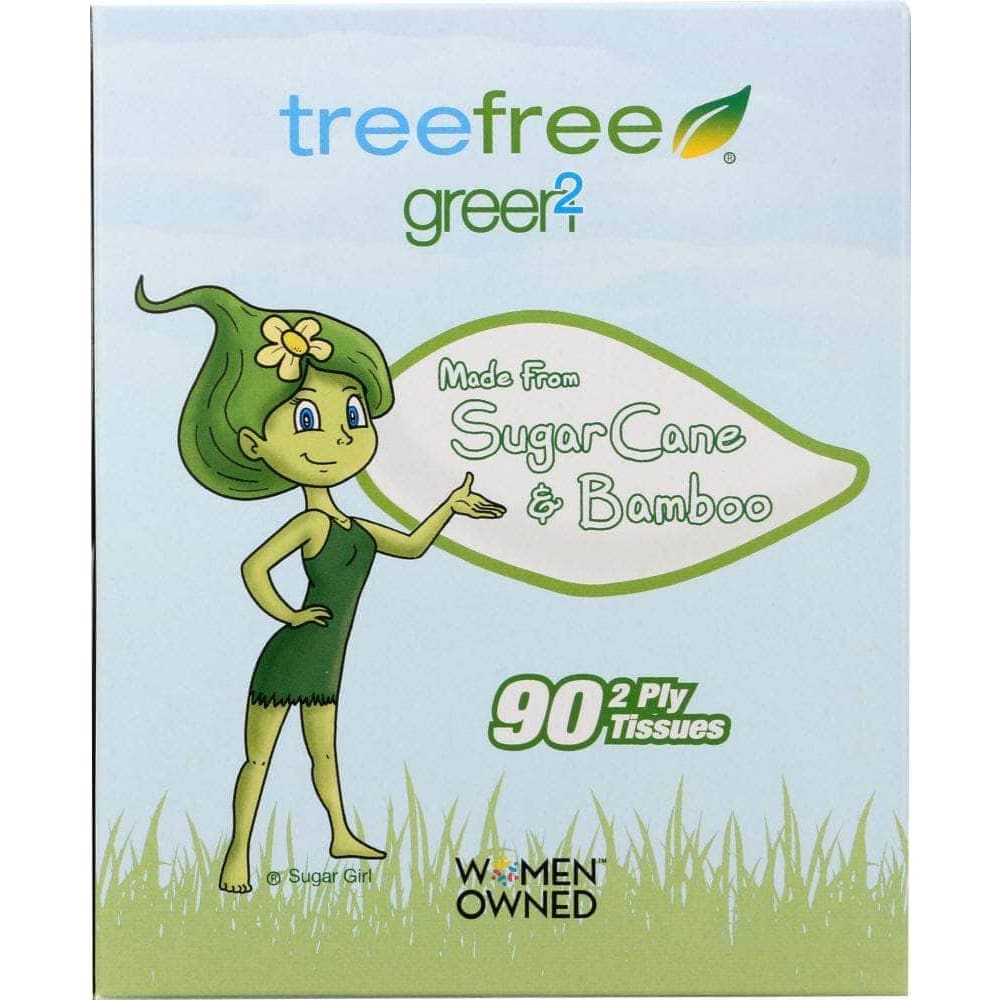 Green2 Green2 Tree Free Sugar Cane & Bamboo 2 Ply Tissues, 90 pc