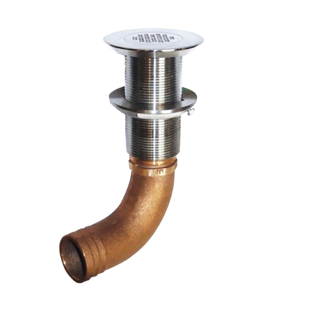 GROCO 1-1/ 2 Hose Barb Stainless Straight Deck Drain - Marine Plumbing & Ventilation | Fittings - GROCO