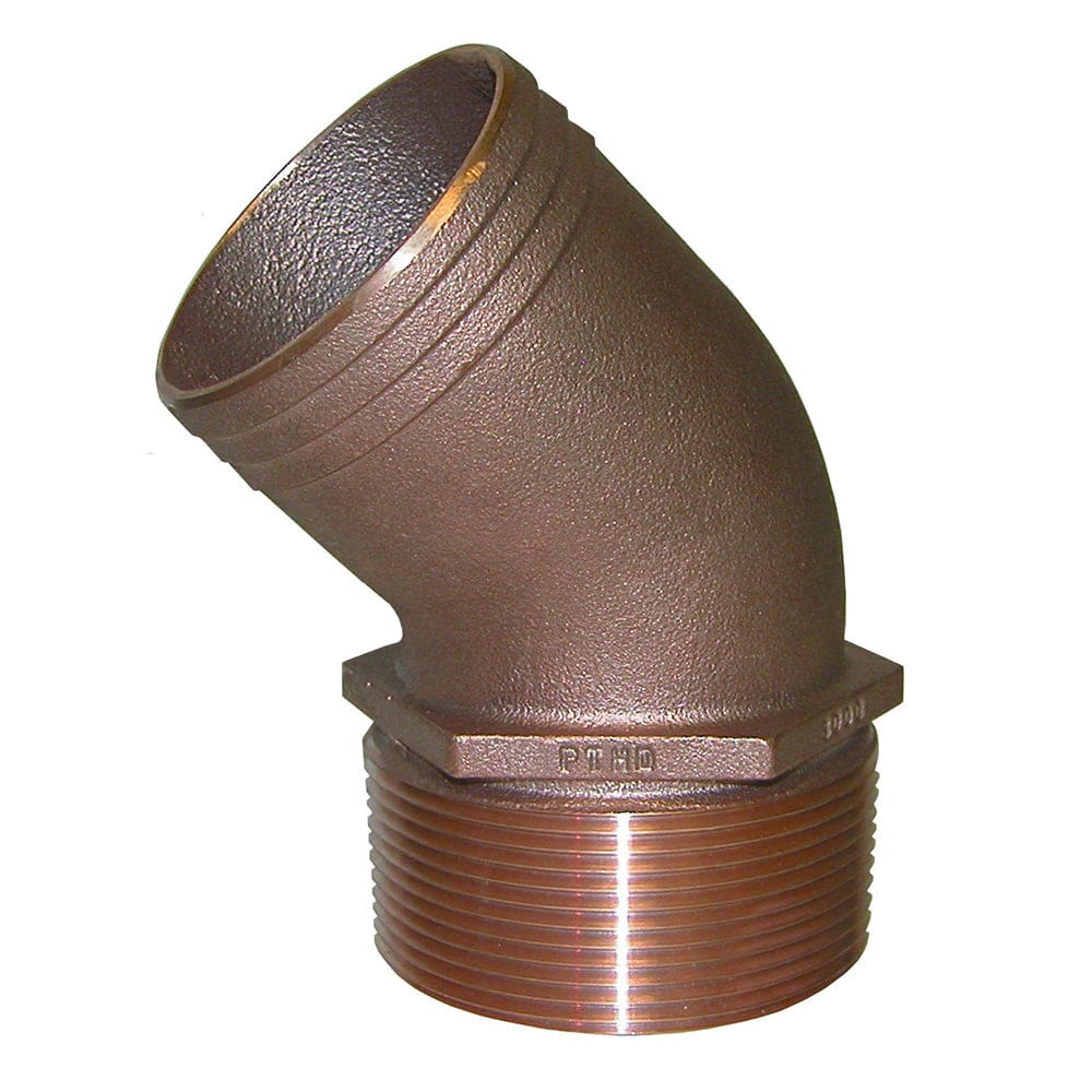 GROCO 1-1/ 2 NPT Bronze 45 Degree Pipe to 1-1/ 2 Hose - Marine Plumbing & Ventilation | Fittings - GROCO