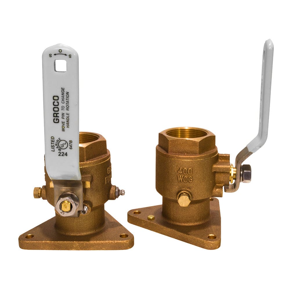 GROCO 1-1/ 4 Bronze Tri-Flanged Ball Valve/ Seacock - Marine Plumbing & Ventilation | Fittings - GROCO