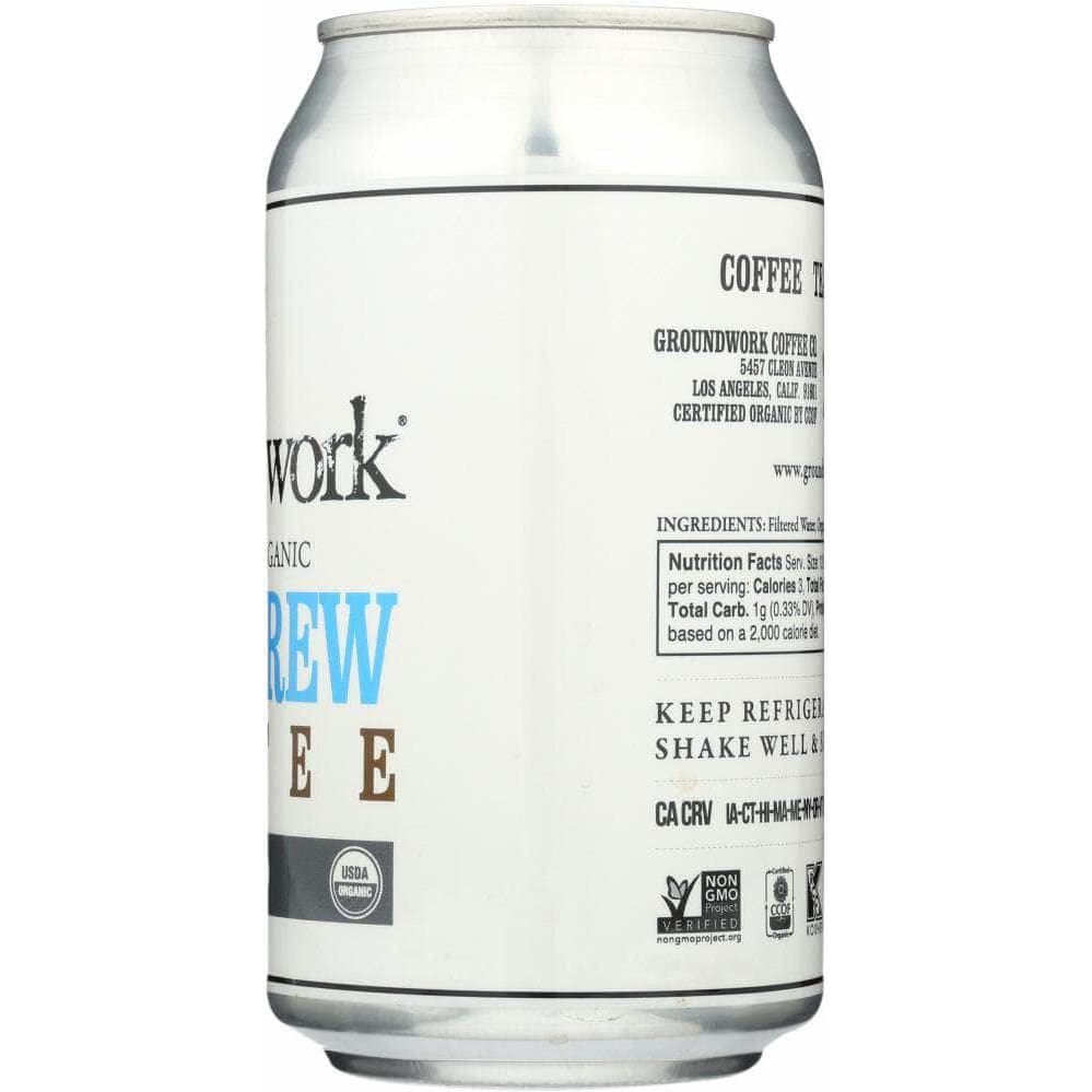 Groundwork Coffee Groundwork Coffee Nitro Coffee Nitro Cold Brew Organic, 12 oz