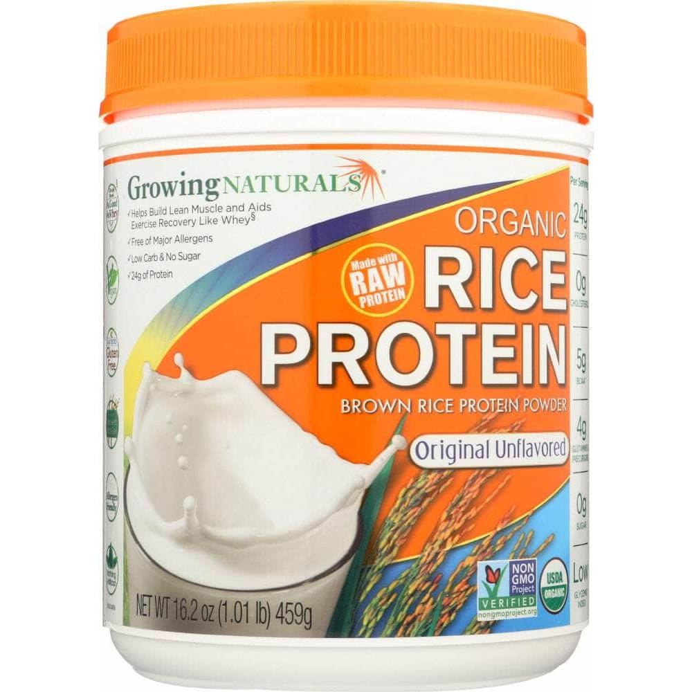GROWING NATURALS Growing Naturals Organic Raw Rice Protein Original, 16.2 Oz