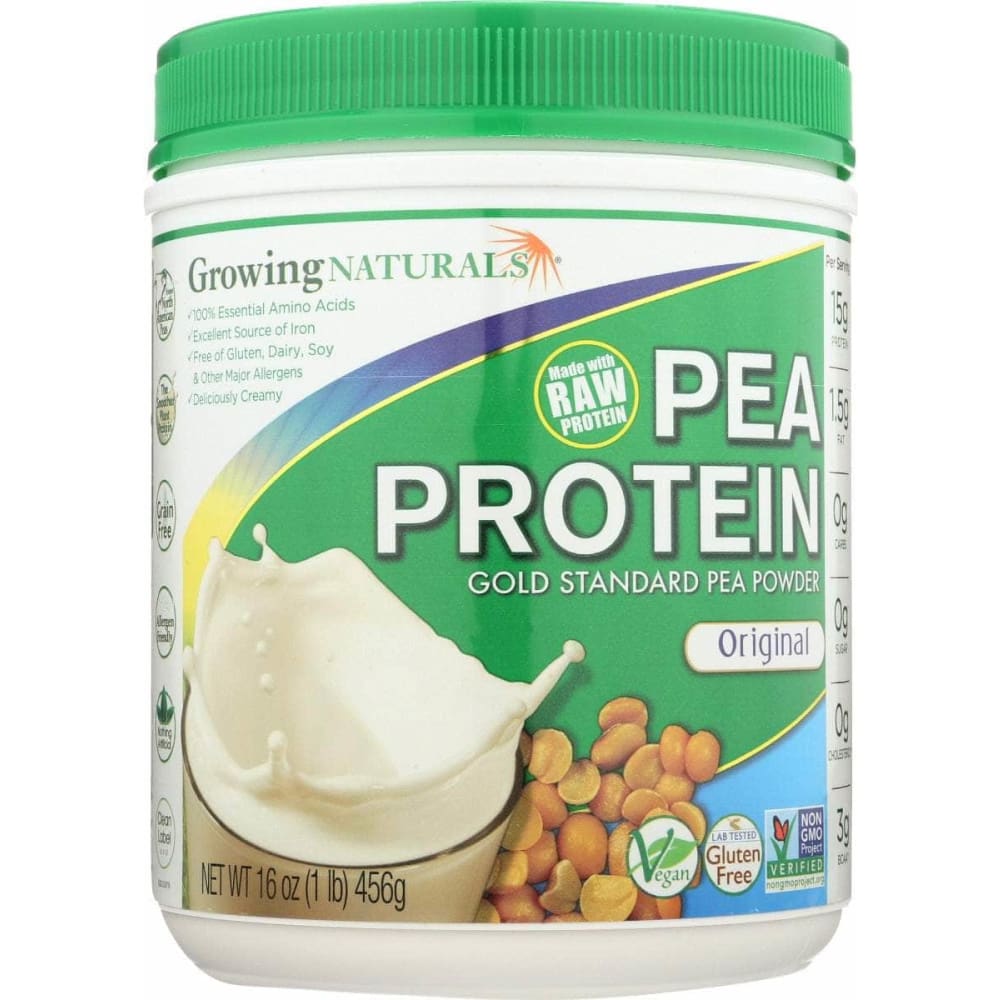 GROWING NATURALS Vitamins & Supplements > Protein Supplements & Meal Replacements GROWING NATURALS Original Pea Protein Powder, 1 lb