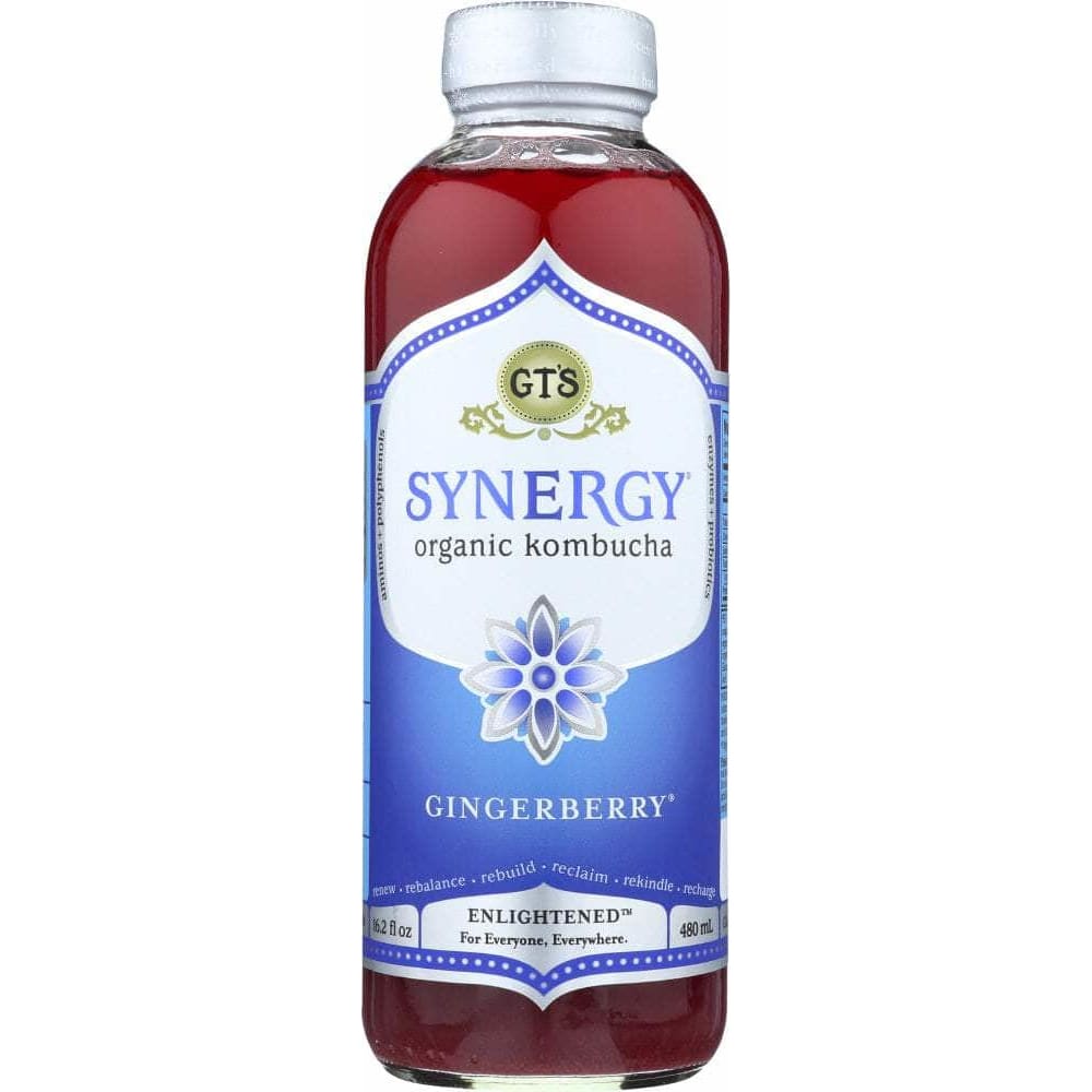 Gts Living Foods Gt's Enlightened Kombucha Synergy Gingerberry, 16 oz