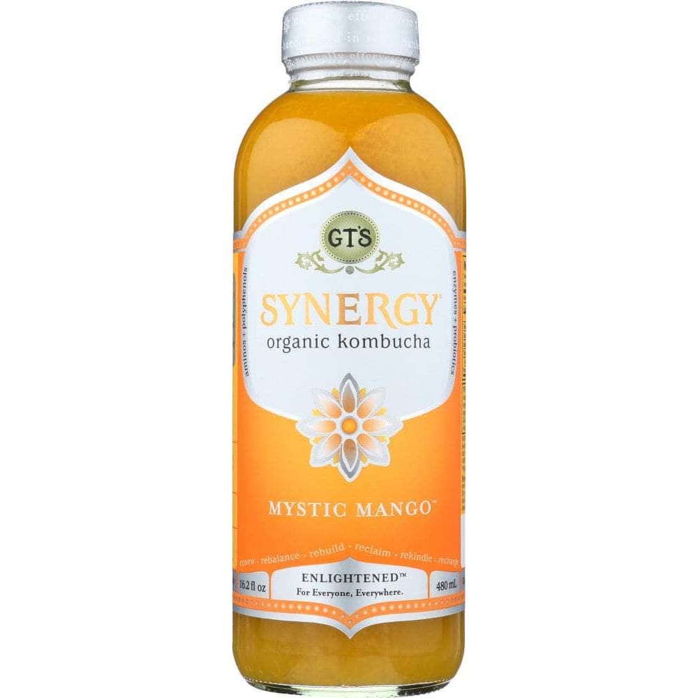 Gts Living Foods Gt's Enlightened Kombucha Synergy Organic and Raw Kombucha Mystic Mango, 16 Oz