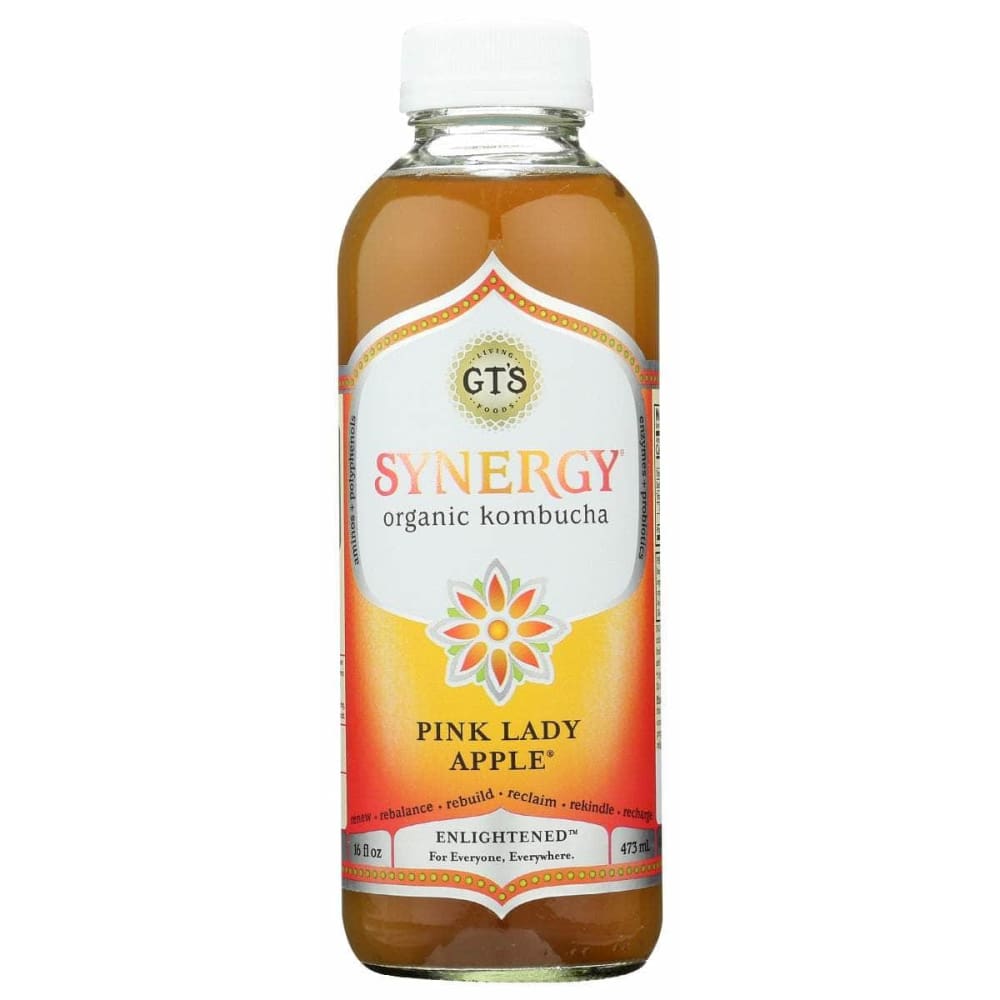 Gts Living Foods Gts Enlightened Synergy Organic Kombucha Pink Lady Apple, 16 oz