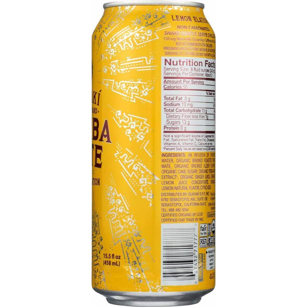 Guayaki Yerba Mate Guayaki Organic Yerba Mate Lemon Elation, 15.5 oz