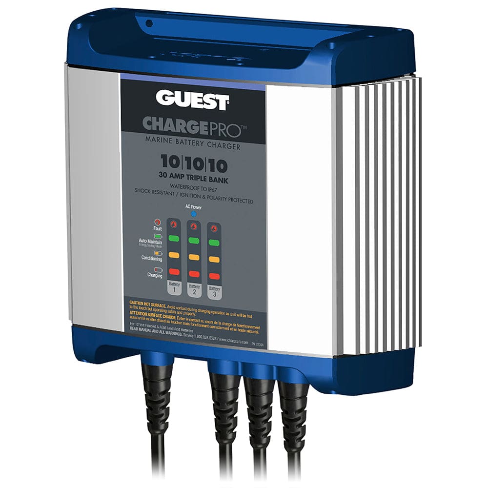 Guest On-Board Battery Charger 30A / 12V - 3 Bank - 120V Input - Electrical | Battery Chargers - Guest