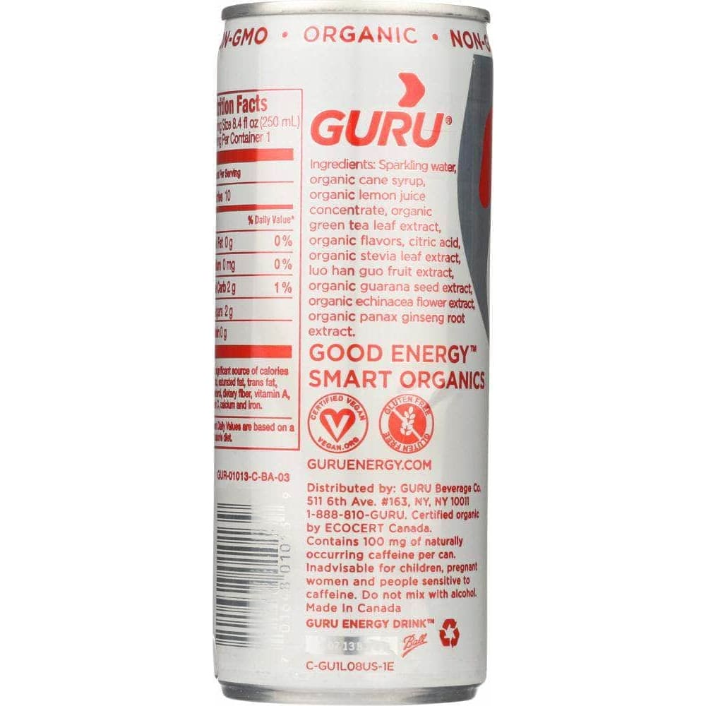 Guru Guru Lite Low Cal Energy Drink, 8.4 oz