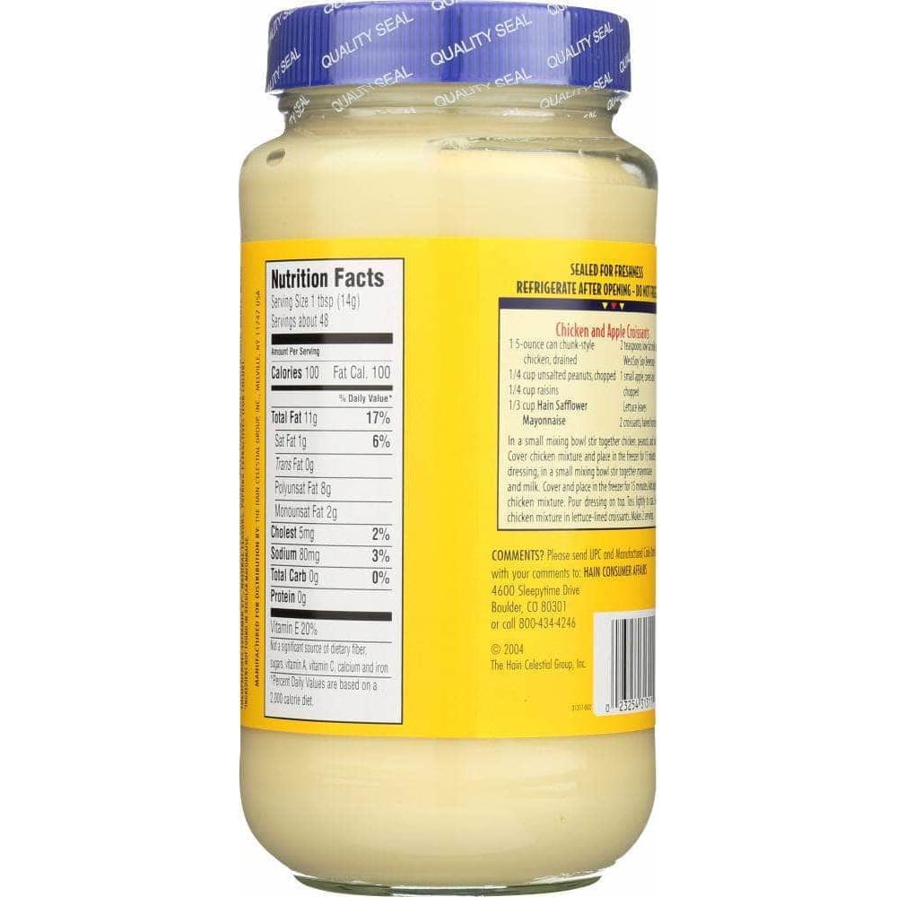 Hain Pure Foods Hain Pure Foods Safflower Mayonnaise, 24 fl oz