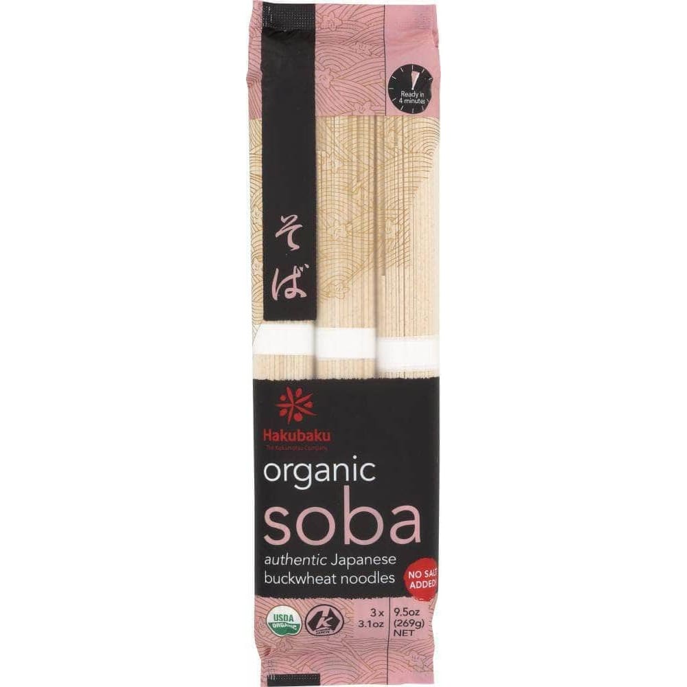 Hakubaku Hakubaku Organic Soba Authentic Japanese Buckwheat Noodles, 9.5 oz