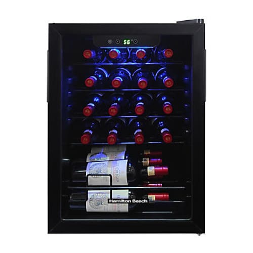 Hamilton Beach 22-Bottle Wine & Beverage Cooler - Platinum Finish - Home/Appliances/Mini Fridges & Wine Coolers/ - Hamilton Beach