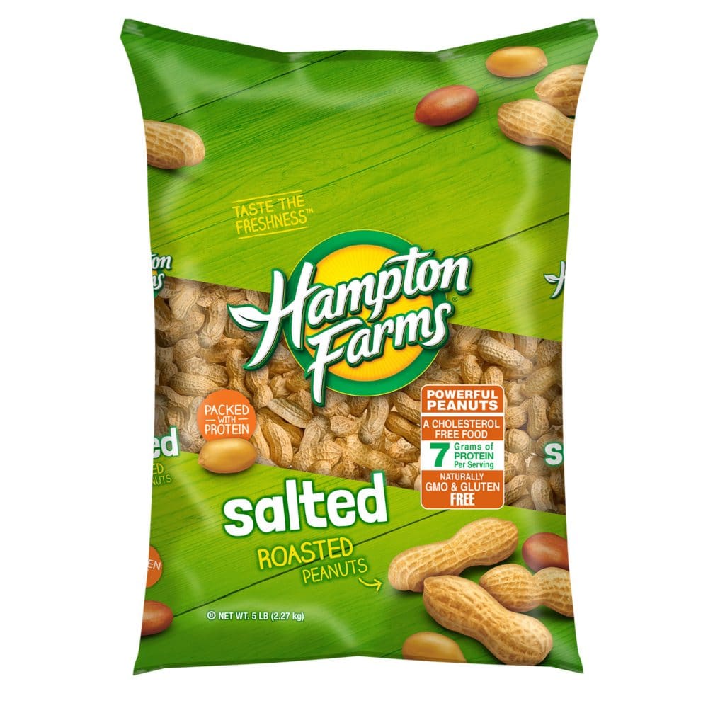 Hampton Farms Salted In-Shell Peanuts (5lbs) - Snacks Under $10 - Hampton