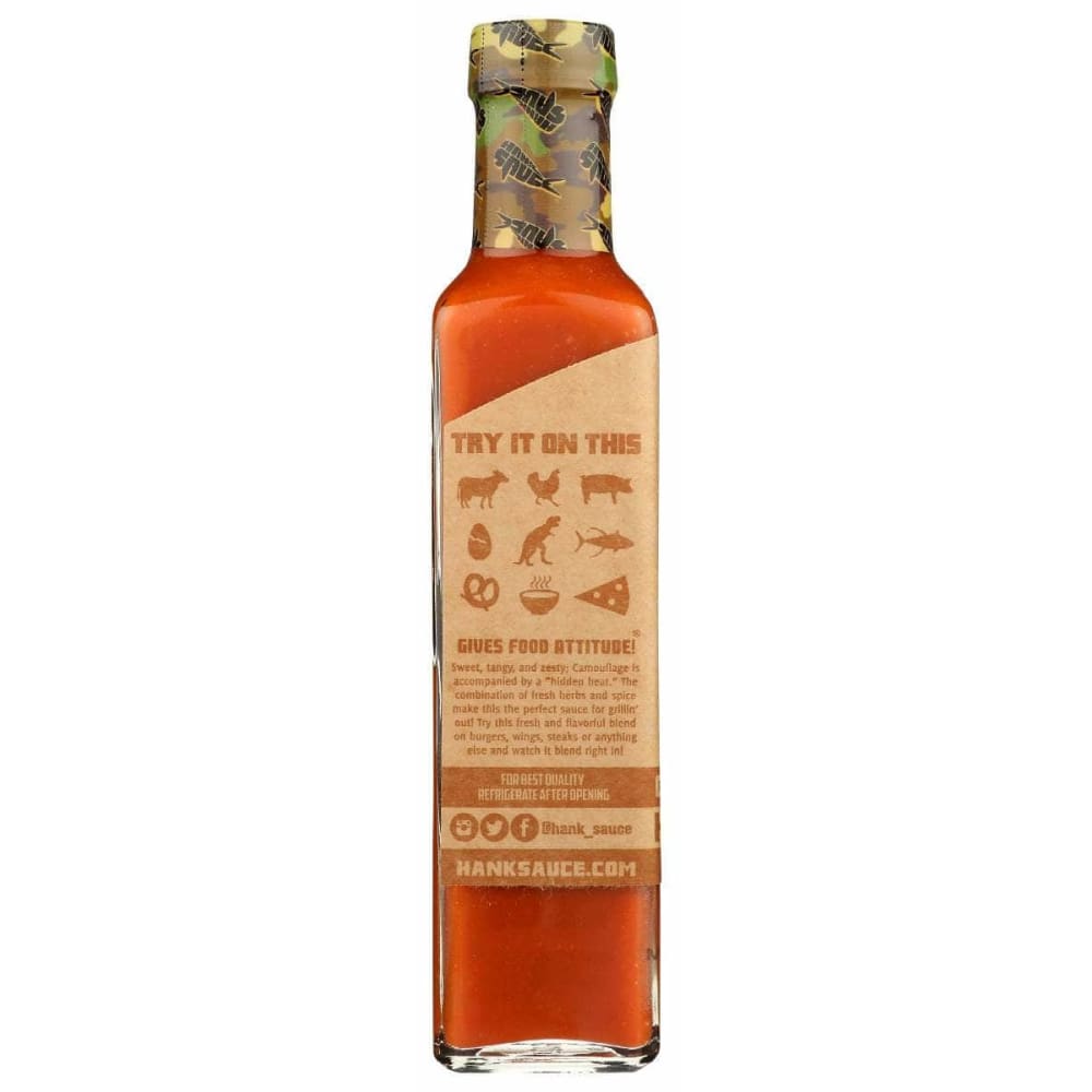 HANK SAUCE Grocery > Pantry > Condiments HANK SAUCE: Camouflage Hot Sauce, 8.5 oz