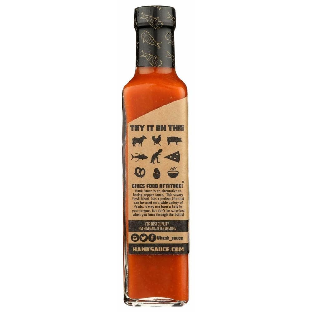 HANK SAUCE Grocery > Pantry > Condiments HANK SAUCE: Herb Infused Hot Sauce, 8.5 oz