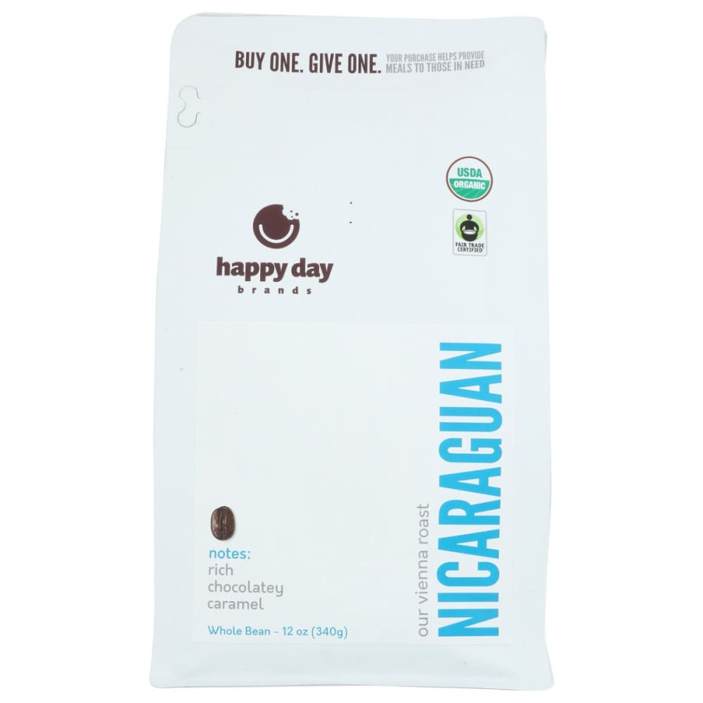 HAPPY DAY BRANDS: Coffee Nicaraguan Whle Bn 12 OZ (Pack of 2) - Grocery > Beverages > Coffee Tea & Hot Cocoa - HAPPY DAY BRANDS