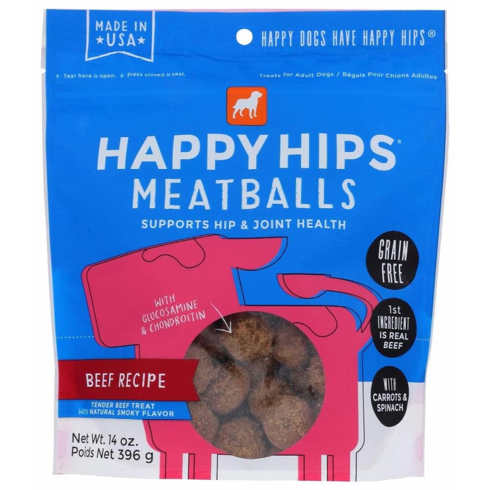 HAPPY HIPS HAPPY HIPS Beef Meatballs Dog Treat, 14 oz