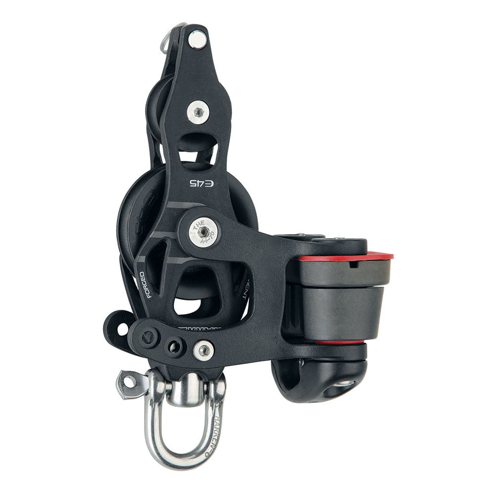 Harken 45mm Single Aluminum Element Fiddle Block w/ Swivel Becket & 150 Cam Cleat - Sailing | Blocks - Harken