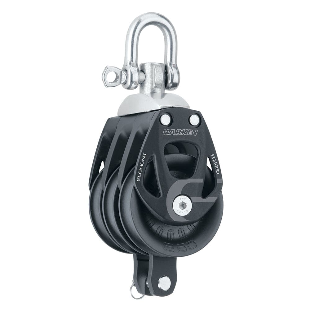 Harken 60mm Triple Aluminum Element Block w/ Swivel & Becket - Sailing | Blocks - Harken