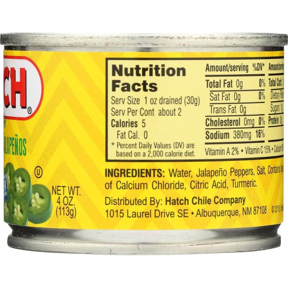 Hatch Hatch Nacho Sliced Jalapenos, 4 oz