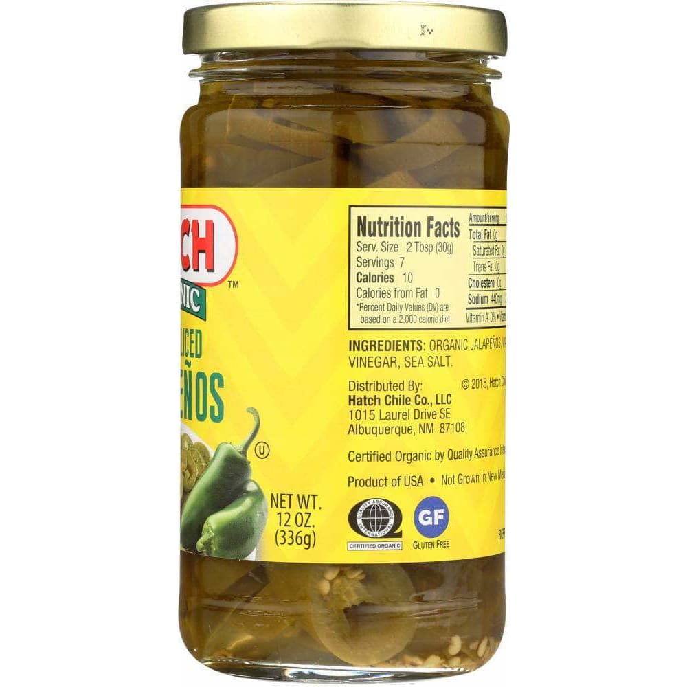 Hatch Hatch Organic Nacho Sliced Jalapenos, 12 oz