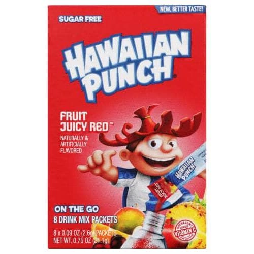HAWAIIAN PUNCH Grocery > Beverages > Drink Mixes HAWAIIAN PUNCH: Fruit Juicy Red On The Go 8 Drink Mix Packets, 0.75 oz