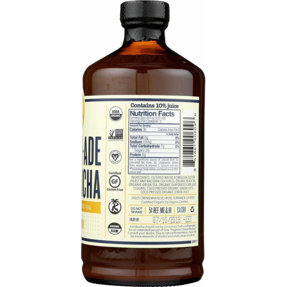 Health-Ade Health Ade Ginger Lemon Kombucha, 16 oz