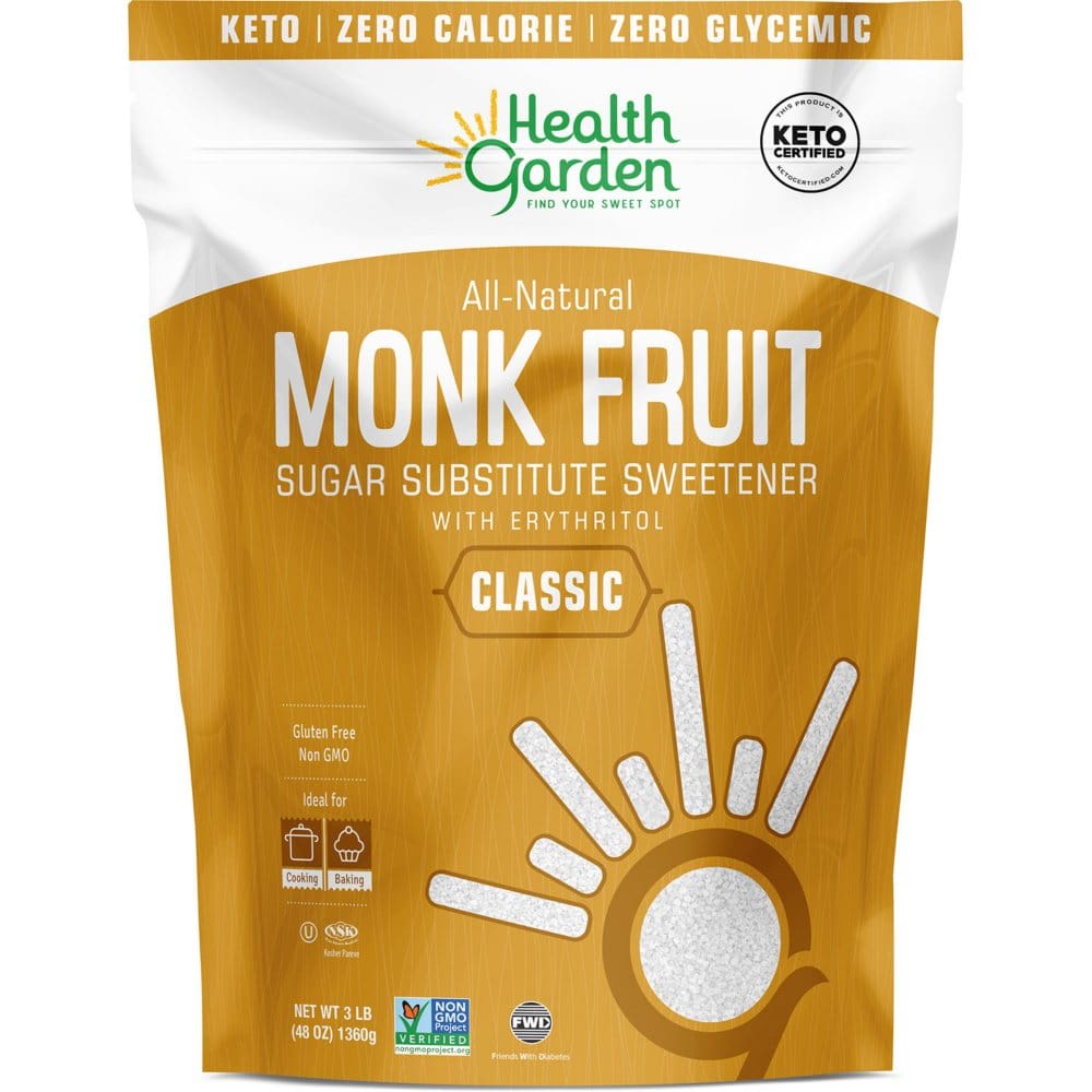 Health Garden Monk Fruit Sweetener (3 lb.) (Pack of 2) - Baking - Health